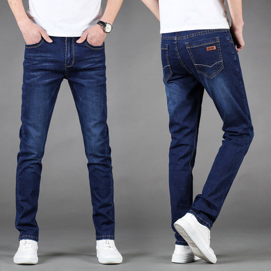 Stretch jeans med raka ben